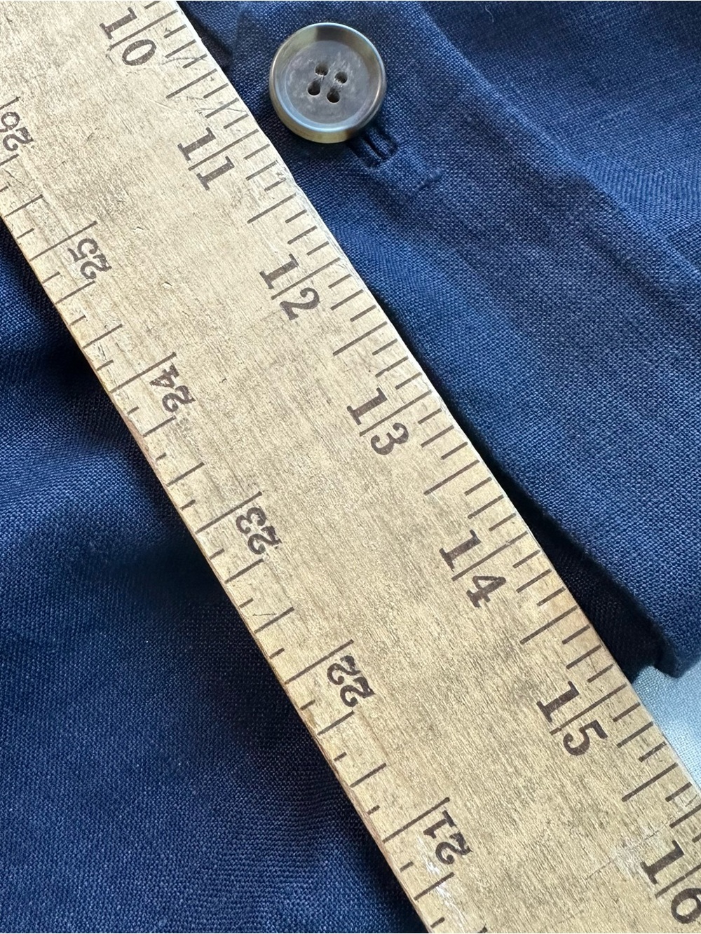J.Crew 100% Linen Sheath Dress Womens 4 Navy Sleeveless Button Waist Knee Length - Picture 11 of 14